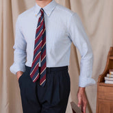 Cotton Slim-fit Striped Long-sleeved Shirt Breathable Casual Business Shirt